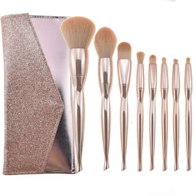 Pretty 8pcs Luxury Makeup Brush Set Professional 2020 Rose Gold Make Up Brushes