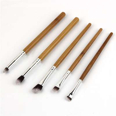 5pcs Bamboo Eyeshadow Brush Set Eye Makeup Brushes Bamboo Make Up Brush