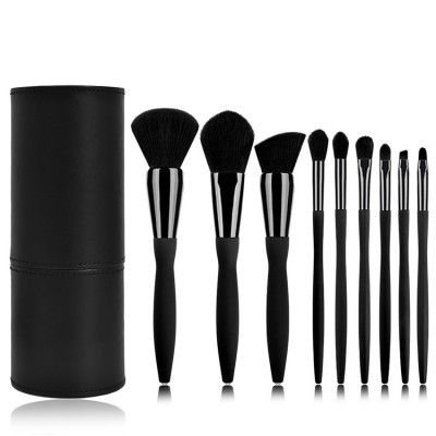 Private Label Black 9pcs makeup brush high end make up brush Unbranded makeup brush